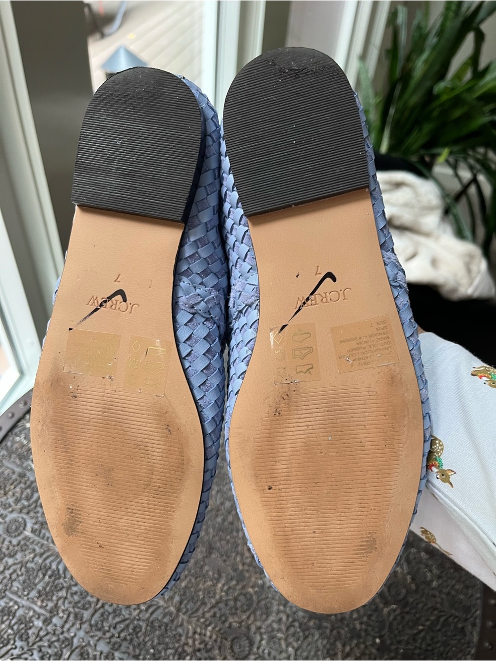 J CREW WOVEN LEATHER AND SUEDE BALLET MARY JANE FLATS WATERCOLOR
BLUE 7 - Picture 8 of 8